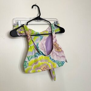 Mara Hoffman Floral Bikini Top - Yellow, Pink, Green